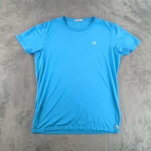 Marine Layer Shirt Mens Medium Blue‎ Crew Neck Supima Cotton Blend USA Made